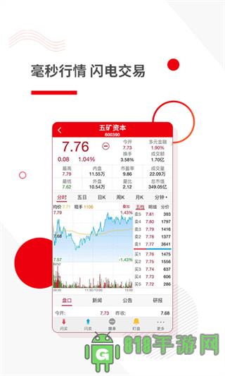 五礦證券手機版界面展示2