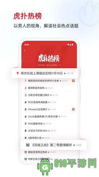 虎撲社區界面展示2