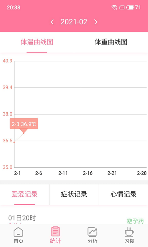安全期排卵期計(jì)算界面展示2