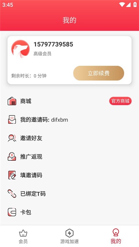 靈緹游戲加速器界面展示2