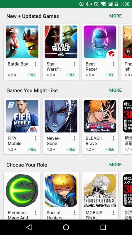 Google Play界面展示2