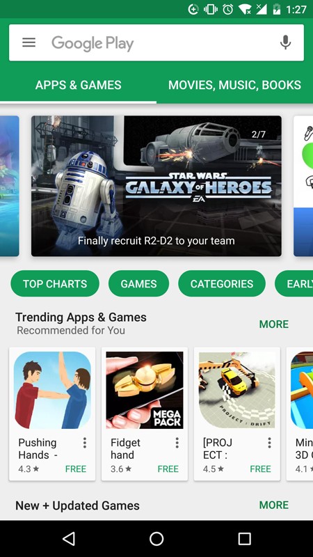 Google Play界面展示2