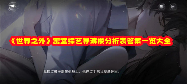 《世界之外》密室綜藝導演樓分析表答案一覽大全