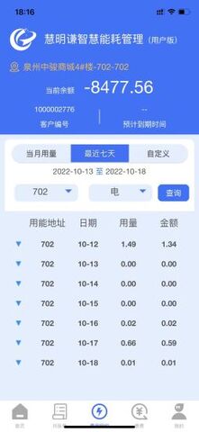 智慧能耗界面展示2