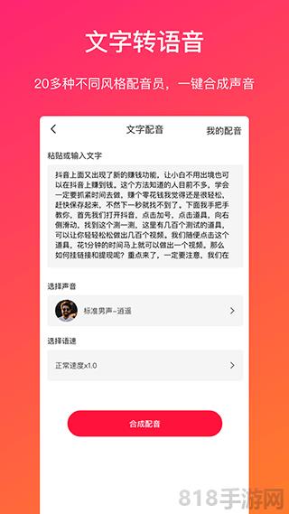 視頻轉文字界面展示2