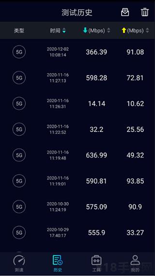 Speedtest5g測速界面展示2