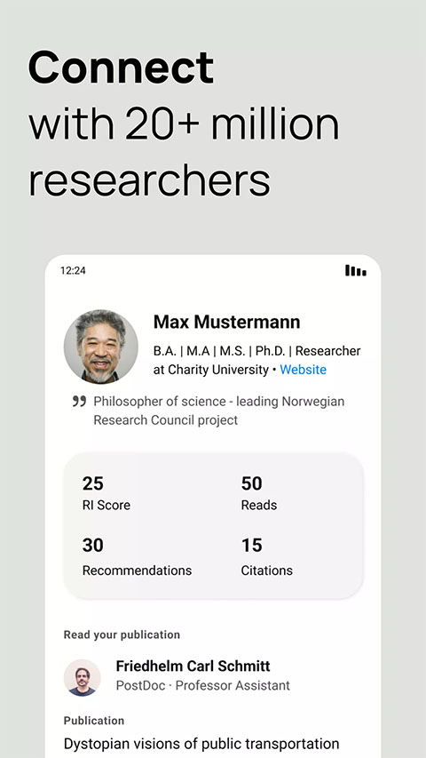 researchgate安卓版app界面展示2