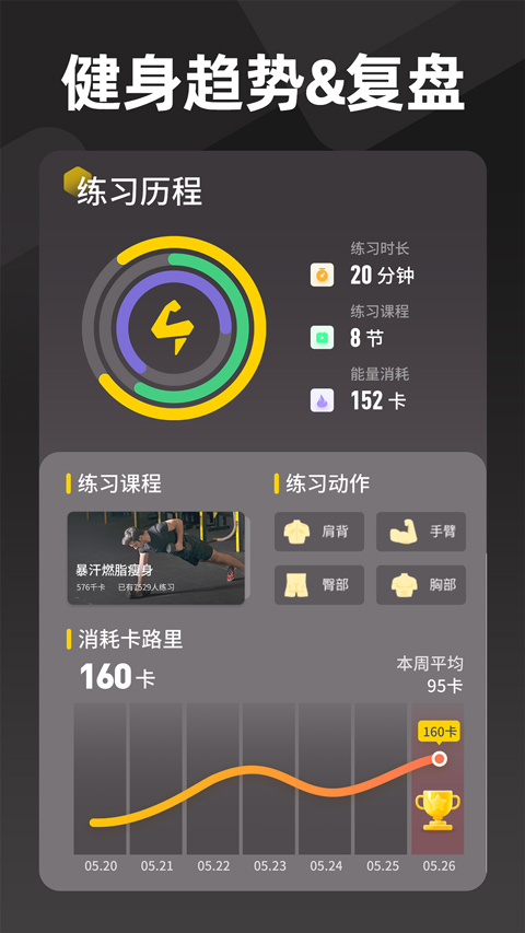 硬汗健身app界面展示2
