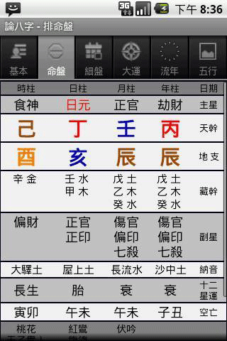 論八字界面展示2