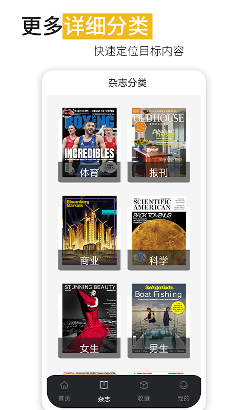 男性雜志app界面展示2